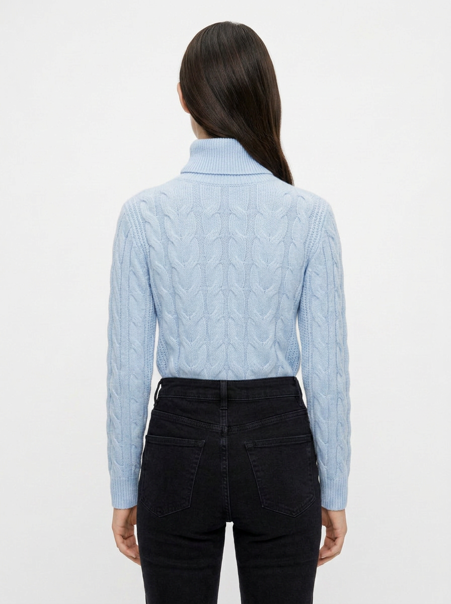 Phoebe | Women's Cable Knit Turtleneck Jumper