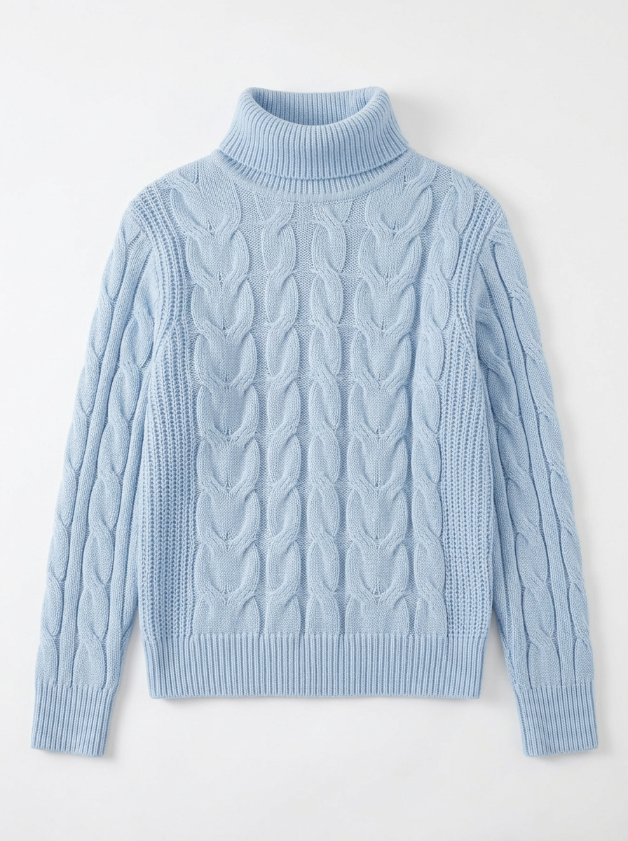 Phoebe | Women's Cable Knit Turtleneck Jumper