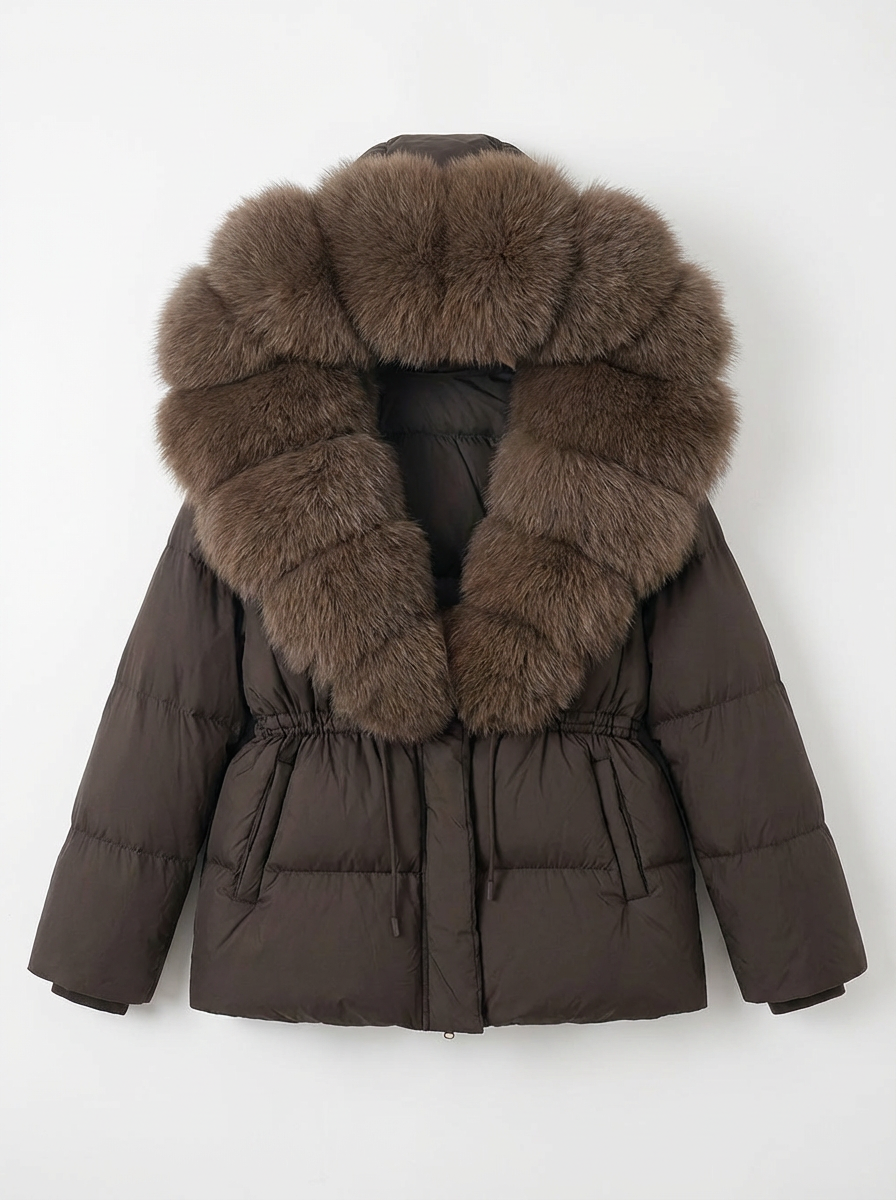 Phoebe | Women's Hooded Drawstring  Puffer Jacket 3