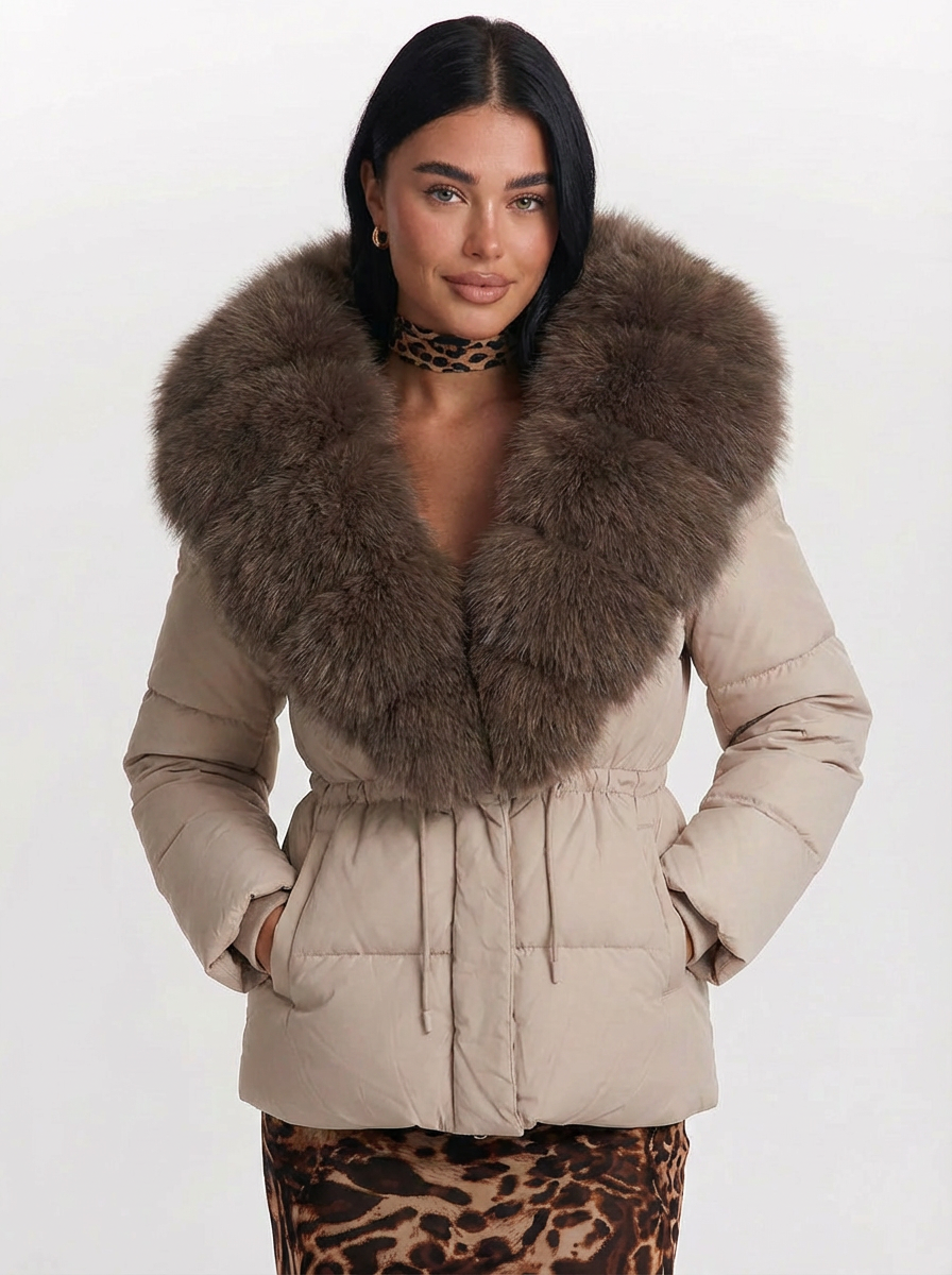 Phoebe | Women's Hooded Drawstring  Puffer Jacket 5