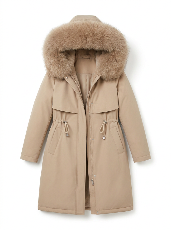 Phoebe | Women's Knee-Length Longline Quilted Hooded Coat 3