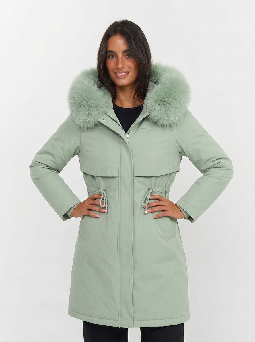 Phoebe | Women's Knee-Length Longline Quilted Hooded Coat 4