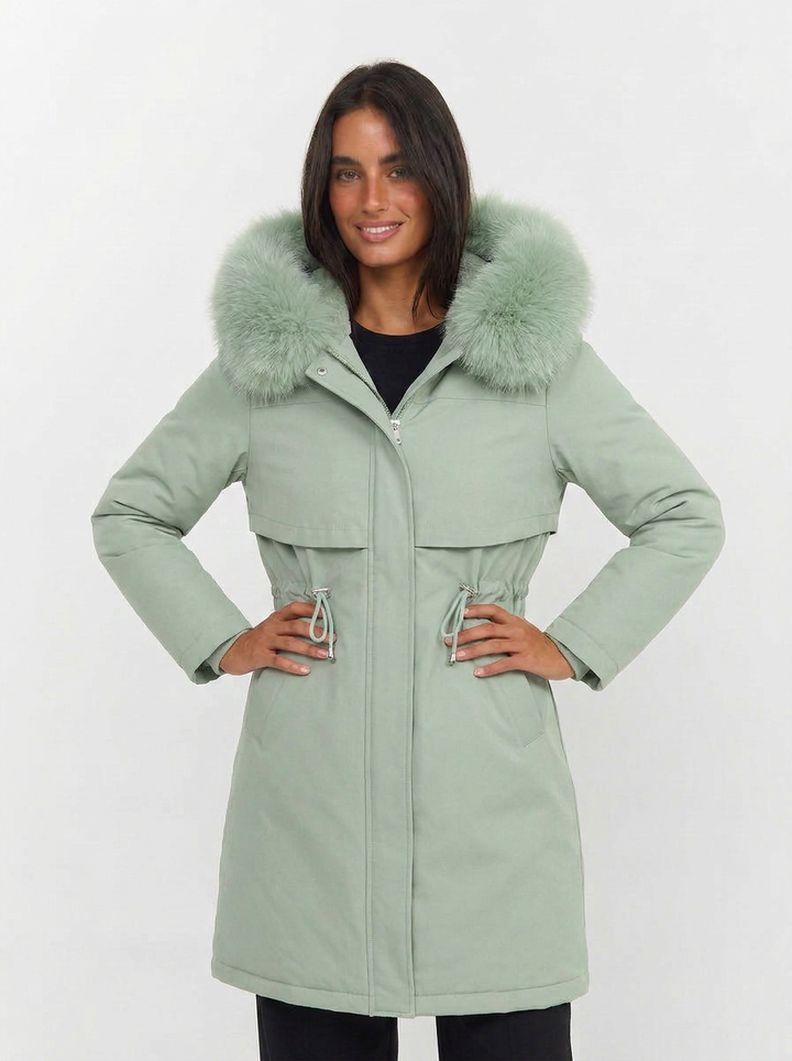 Phoebe | Women's Knee-Length Longline Quilted Hooded Coat 4