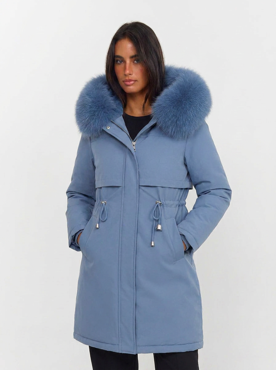 Phoebe | Women's Knee-Length Longline Quilted Hooded Coat 5