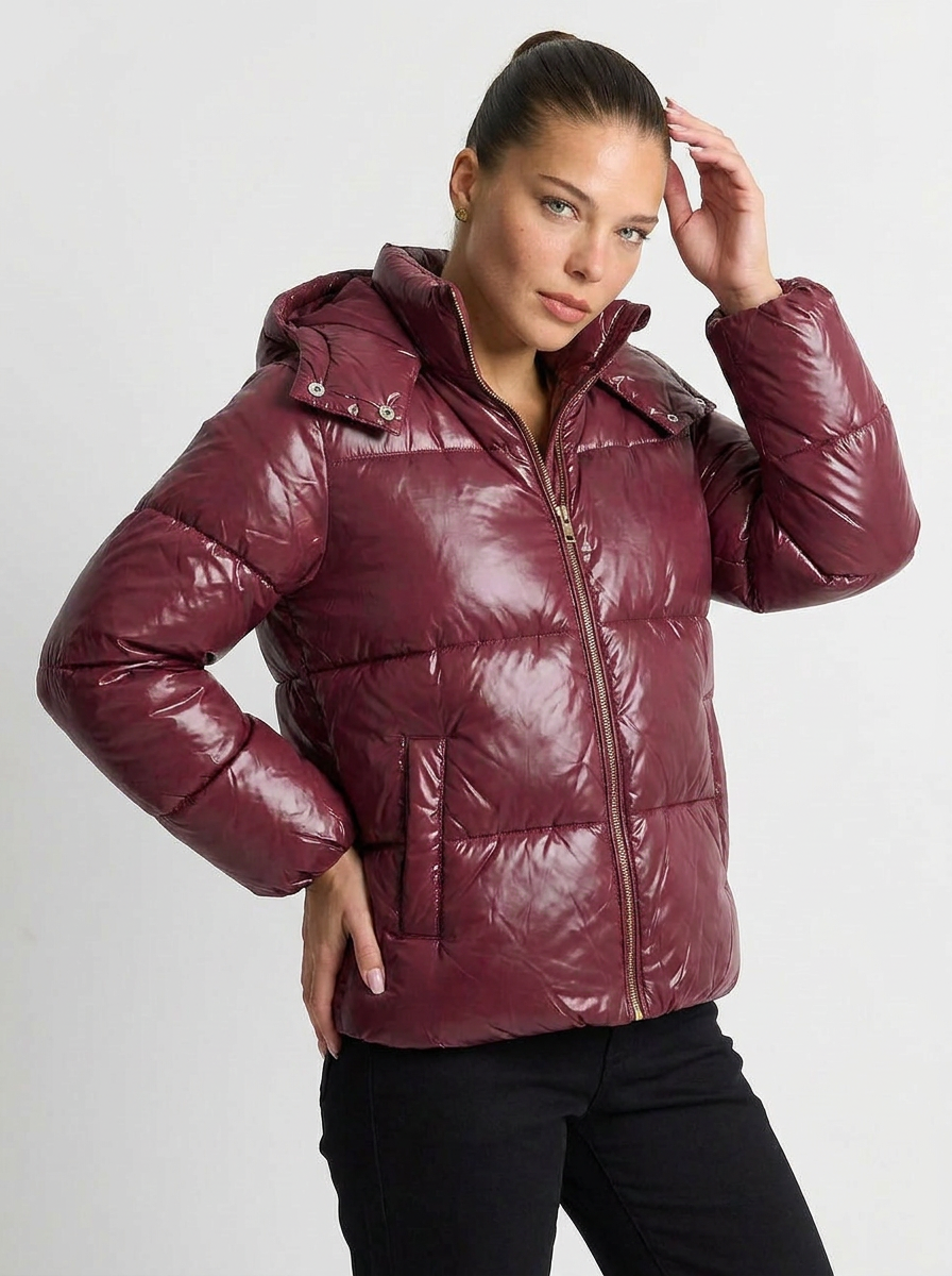 Piper | Women's Glossy Quilted Hooded Puffer Coat