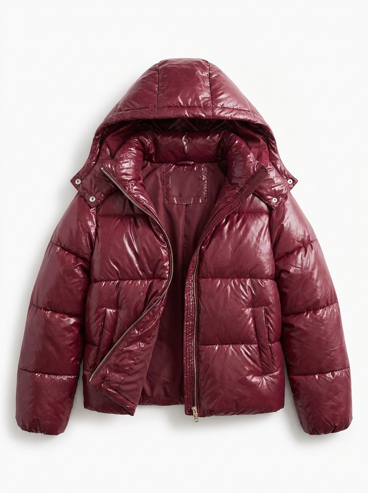 Piper | Women's Glossy Quilted Hooded Puffer Coat 3