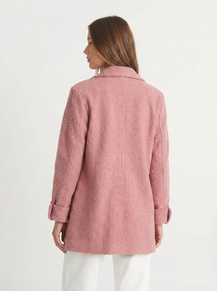 Piper | Women's Notch Lapel Button Front Longline Coat 2