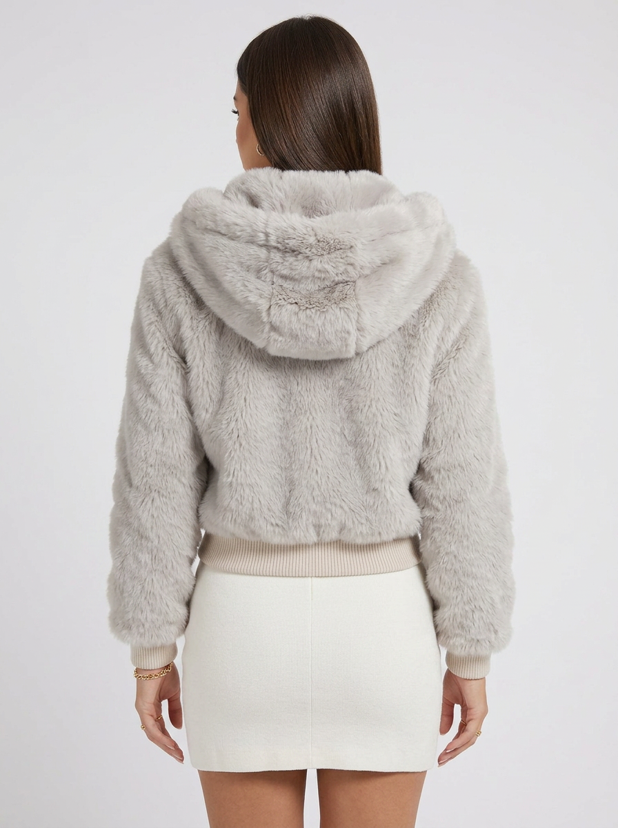 Quinn | Women's Faux Fur Bomber Jacket