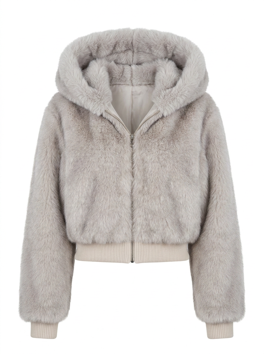 Quinn | Women's Faux Fur Bomber Jacket