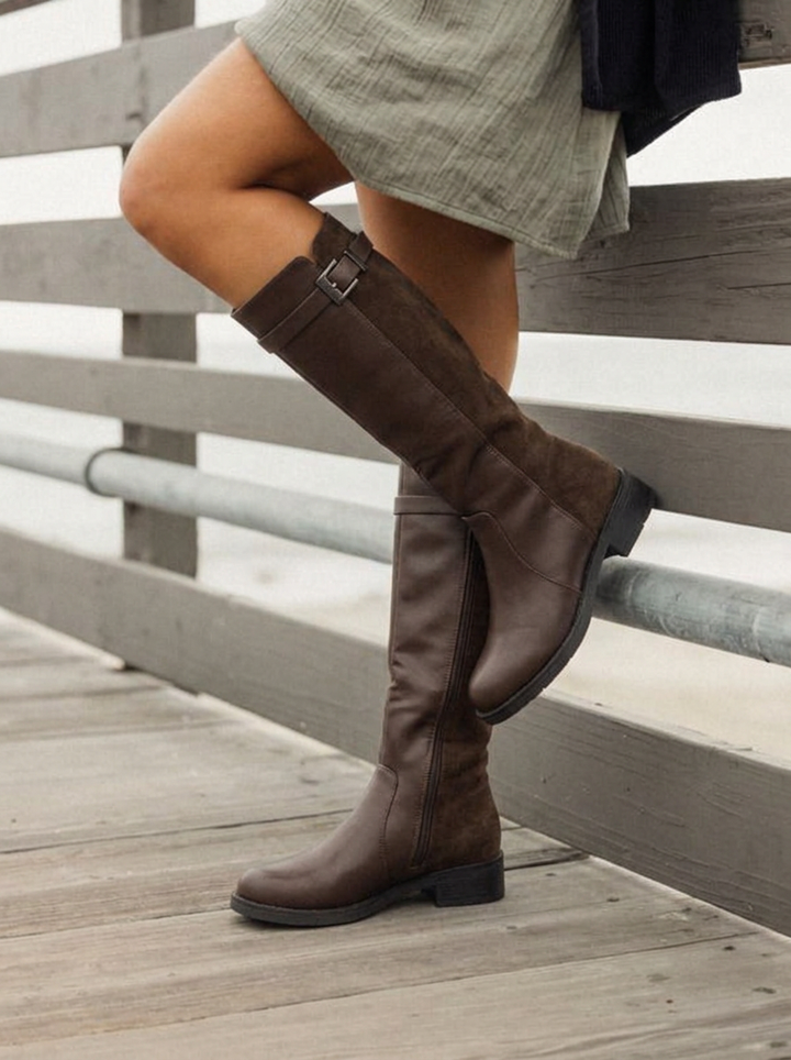 Quinn | Women's Knee High Boots Block Heel