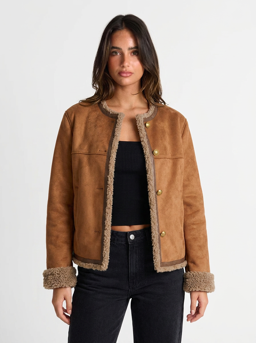 Quinn | Women's Sherpa-Lined Shearling Jacket