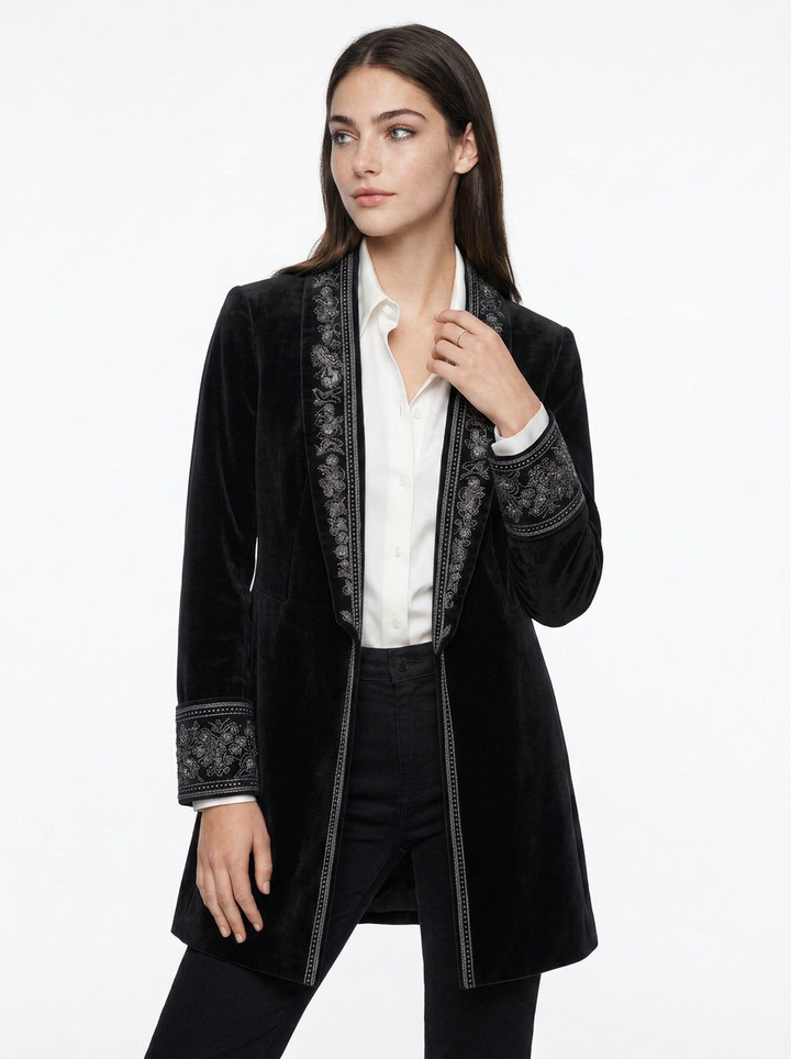 Quinn | Women's Velvet Blazer