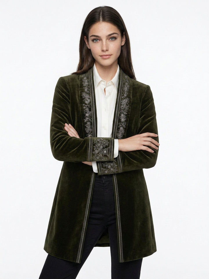 Quinn | Women's Velvet Blazer