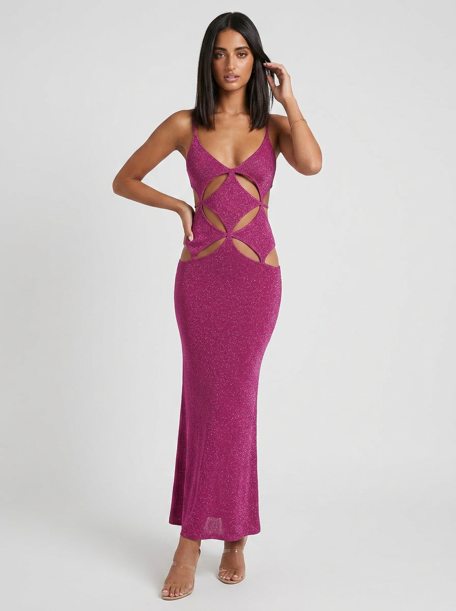 Ruby | Sequin Cut-Out Maxi Dress