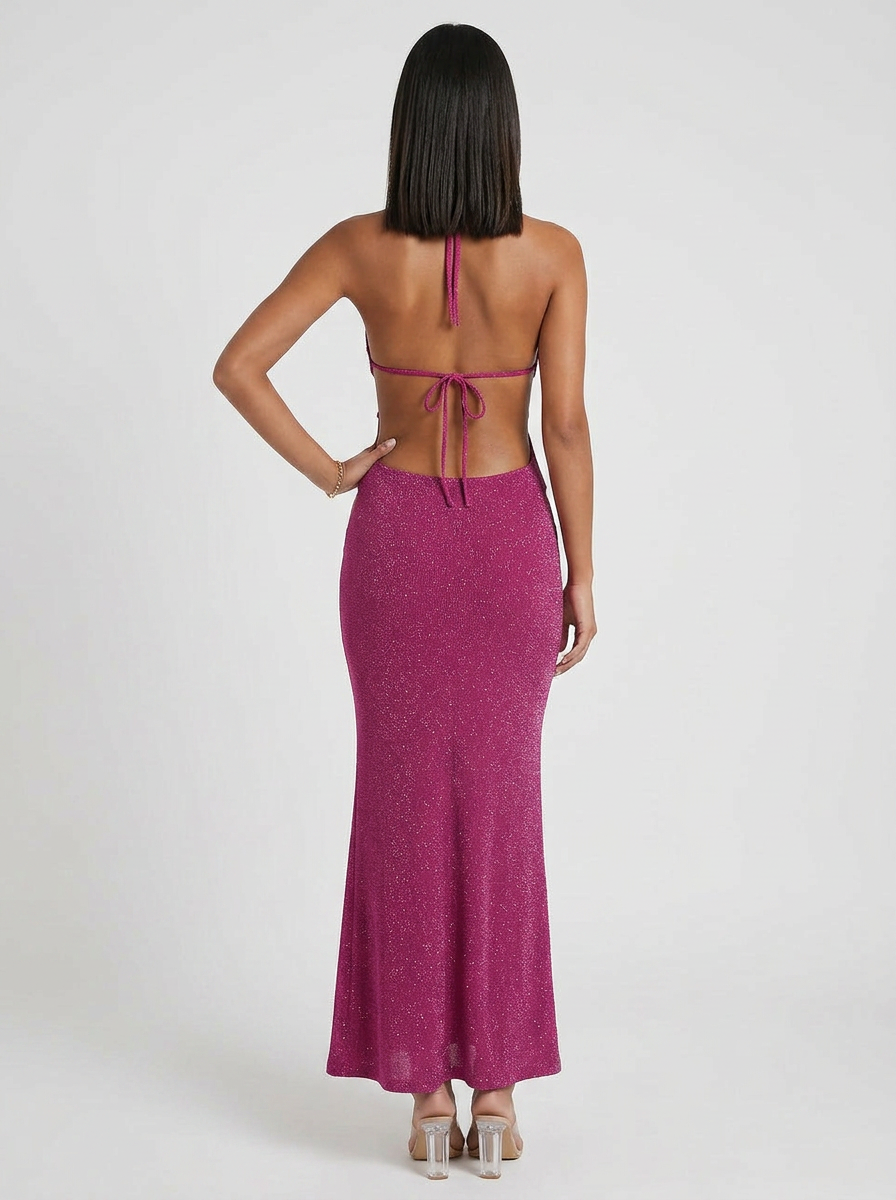Ruby | Sequin Cut-Out Maxi Dress