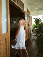Ruffle Hem Midi Dress | Sylvie