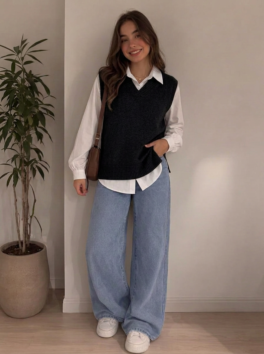 Rylee | Women's Knitted Vest with V Neck