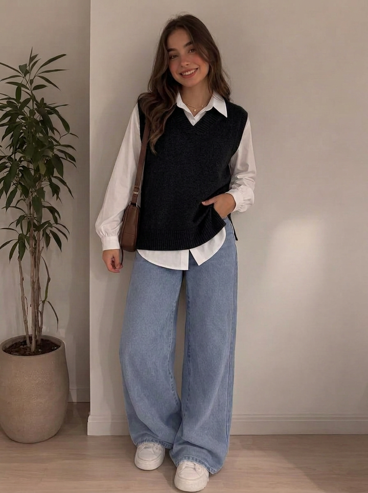 Rylee | Women's Knitted Vest with V Neck