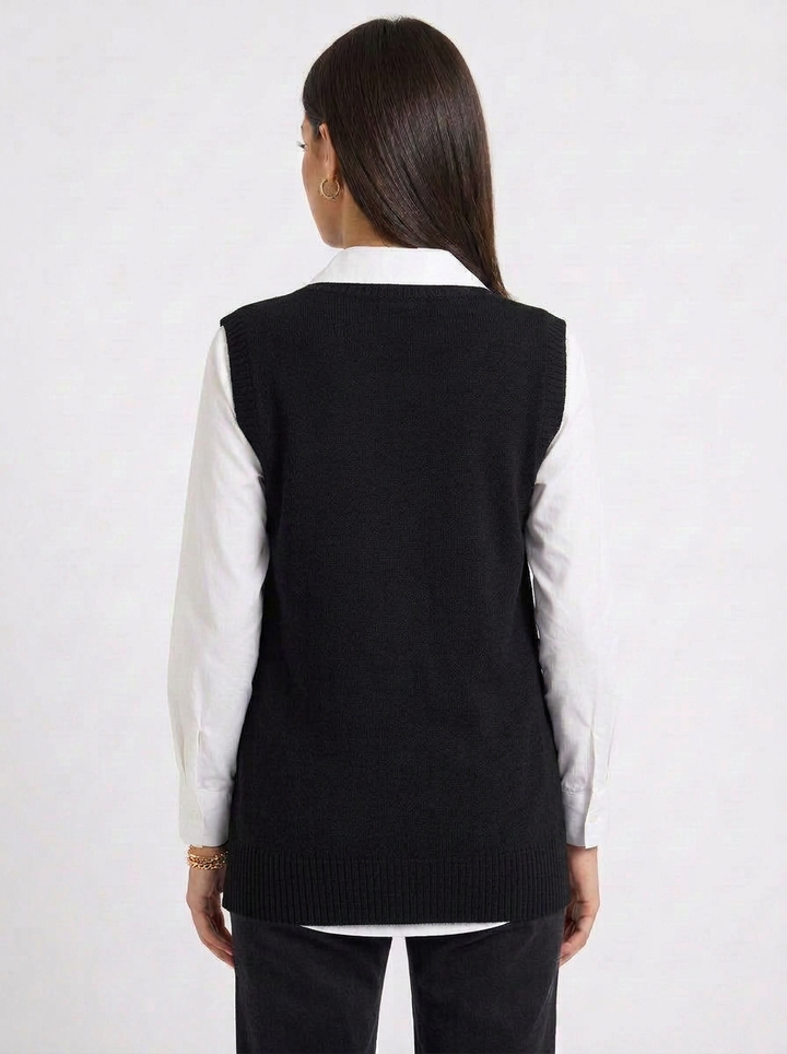 Rylee | Women's Knitted Vest with V Neck