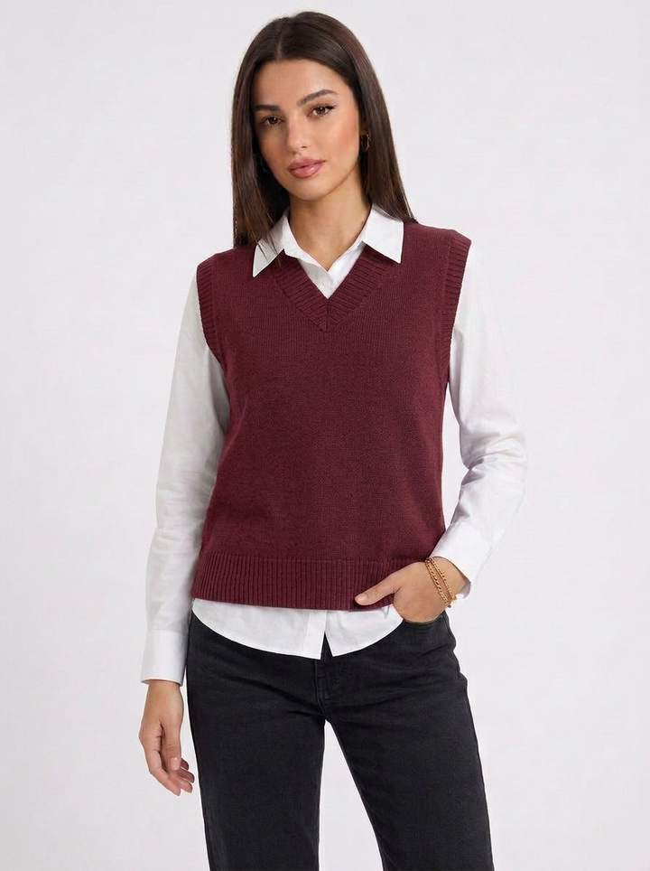 Rylee | Women's Knitted Vest with V Neck