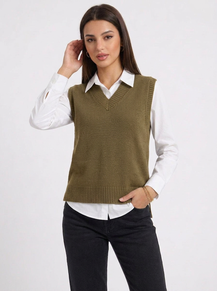 Rylee | Women's Knitted Vest with V Neck