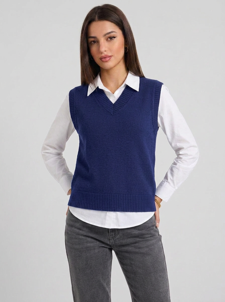 Rylee | Women's Knitted Vest with V Neck