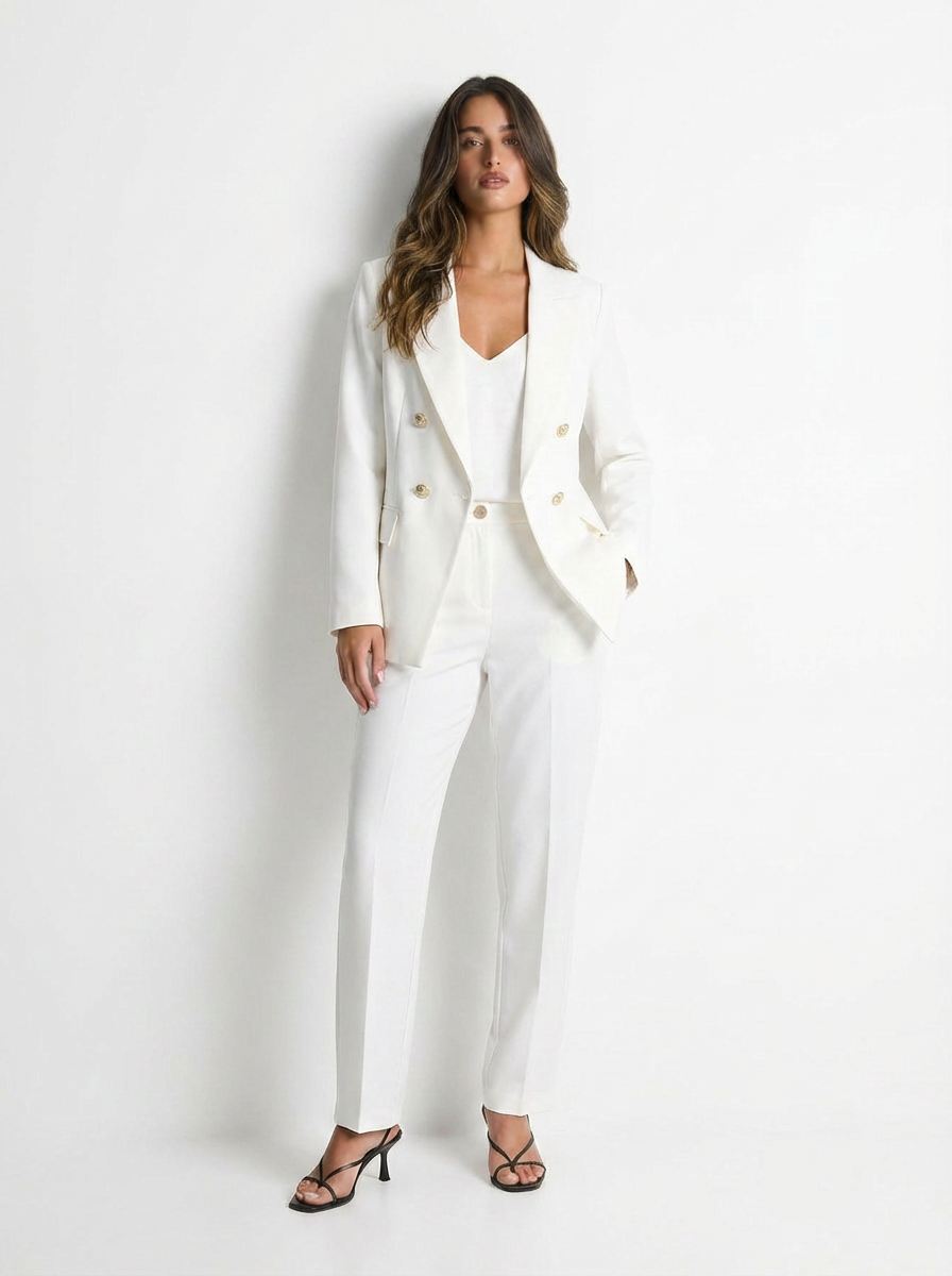 Sabine | Women's Double Breasted Blazer Trouser Suit Set 4