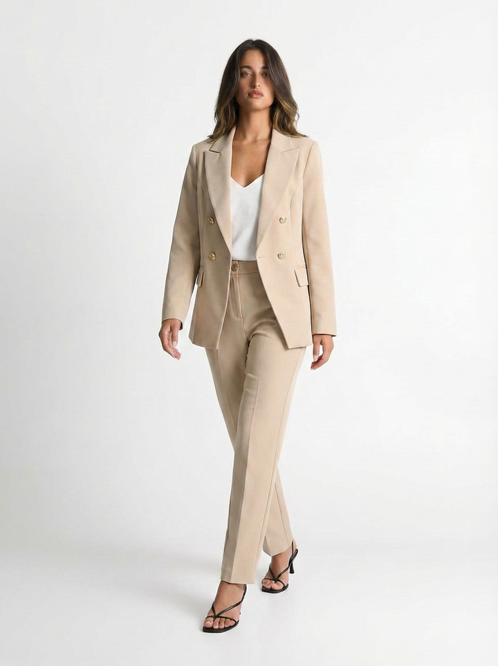 Sabine | Women's Double Breasted Blazer Trouser Suit Set 5