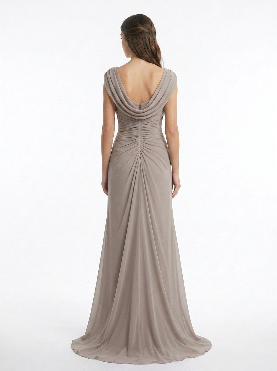 Sadie | Cowl Neck Ruched Maxi Dress