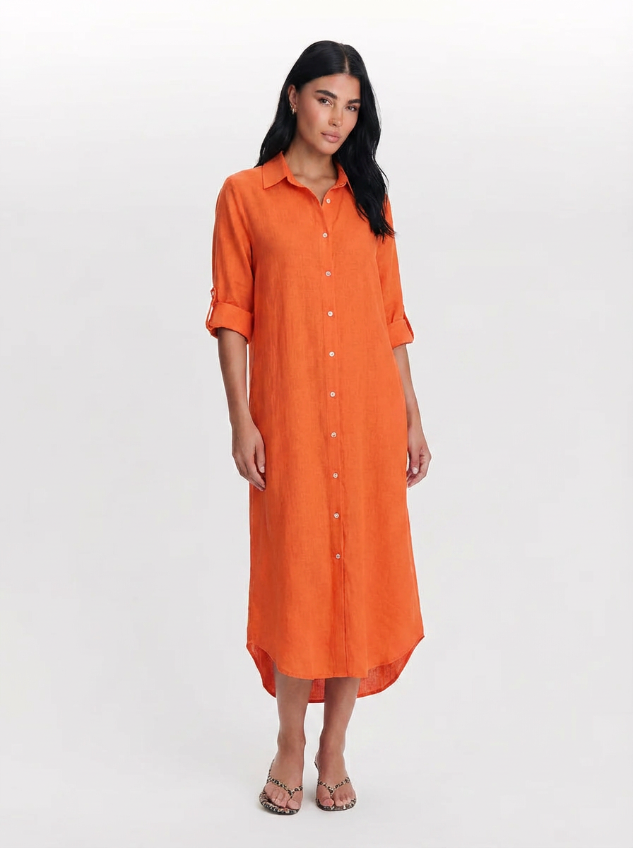 Sadie | Women's Button Down Long Sleeve Shirt Dress