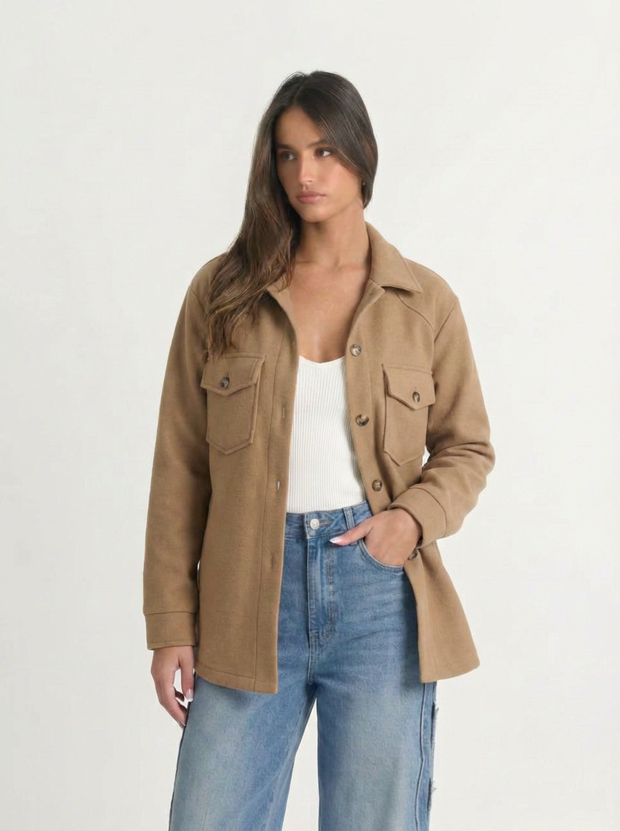 Sadie | Women's Button Down Oversized Shacket 4