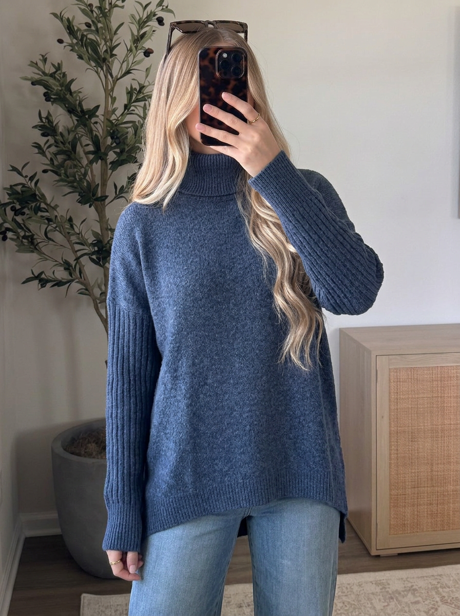 Sadie | Women's Cashmere Knit Sweater Turtleneck