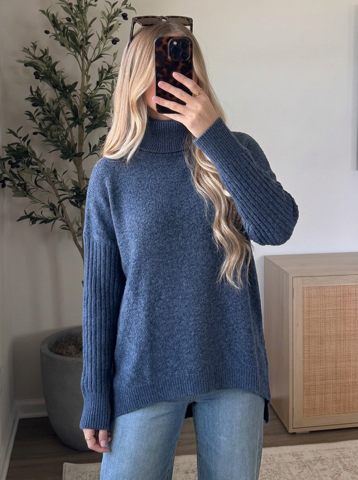 Sadie | Women's Cashmere Knit Sweater Turtleneck