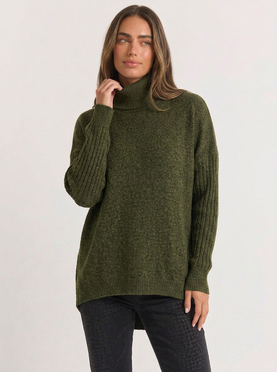 Sadie | Women's Cashmere Knit Sweater Turtleneck