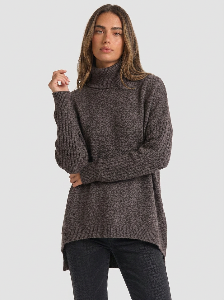 Sadie | Women's Cashmere Knit Sweater Turtleneck