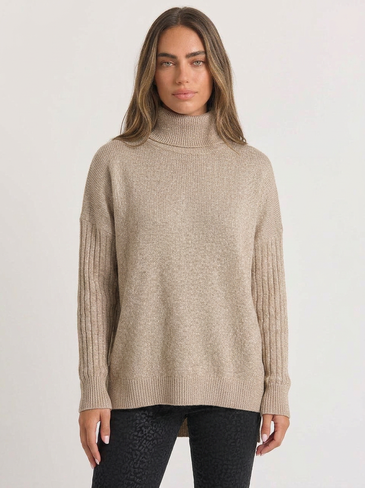Sadie | Women's Cashmere Knit Sweater Turtleneck