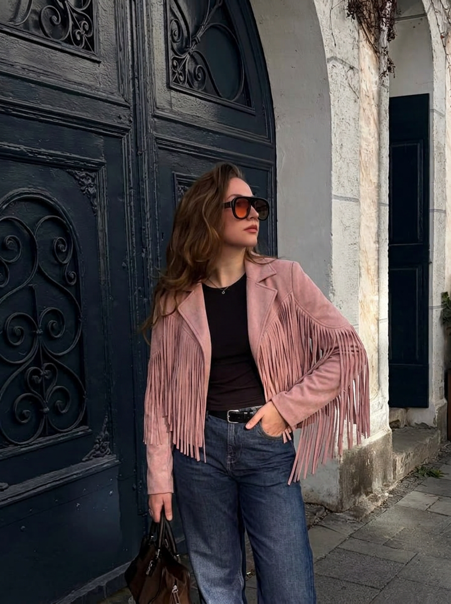 Sadie | Women's Fringe Jacket Cropped
