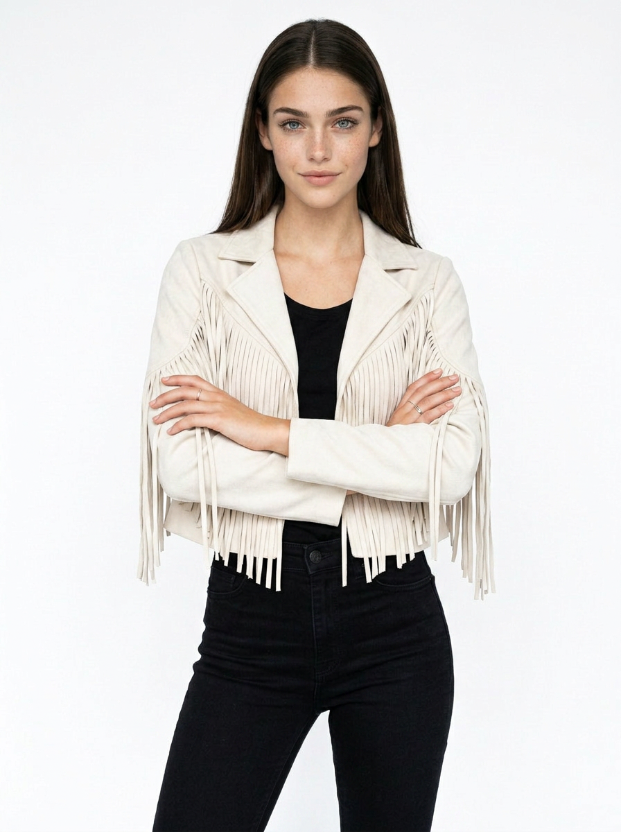 Sadie | Women's Fringe Jacket Cropped
