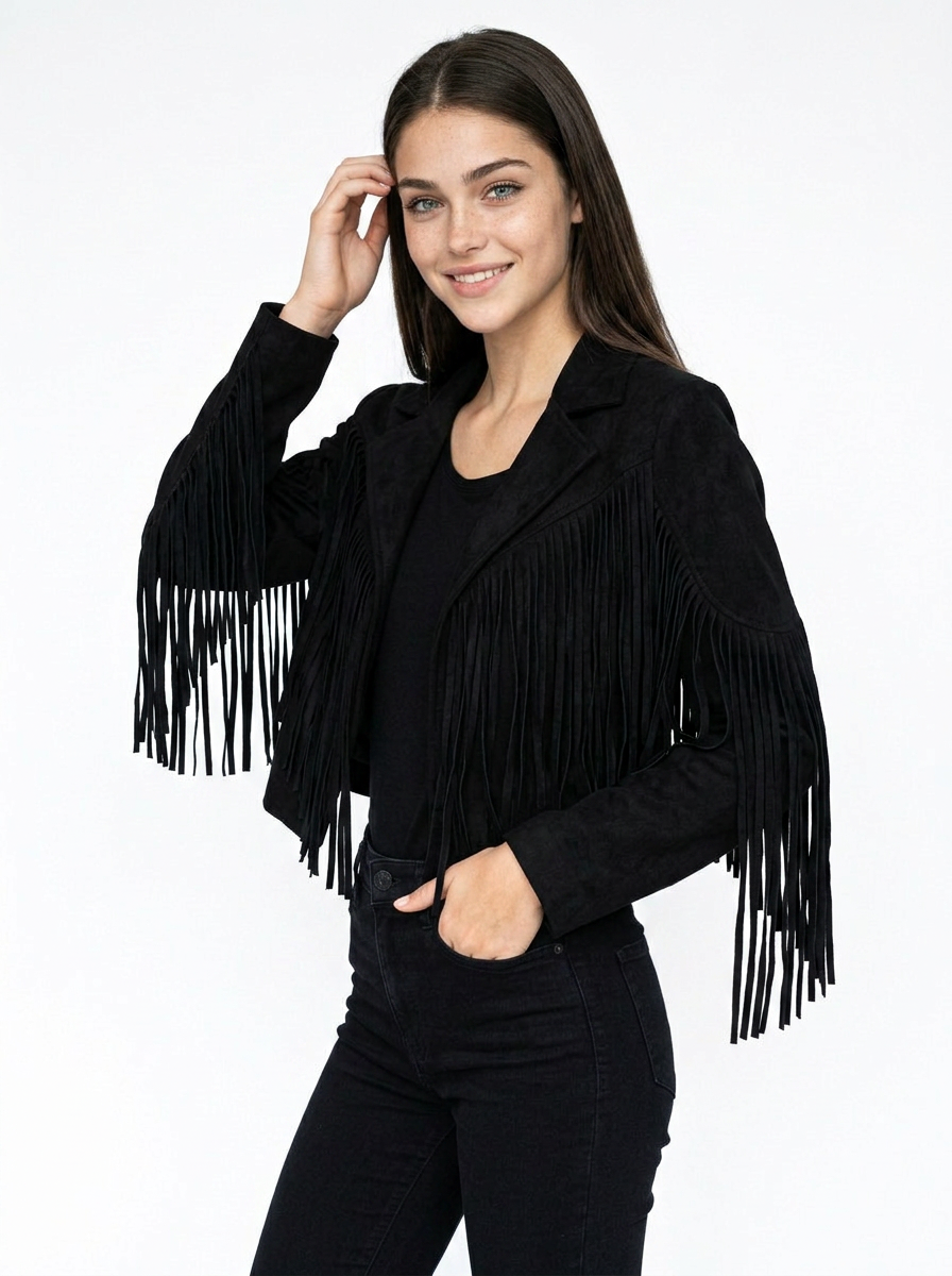 Sadie | Women's Fringe Jacket Cropped