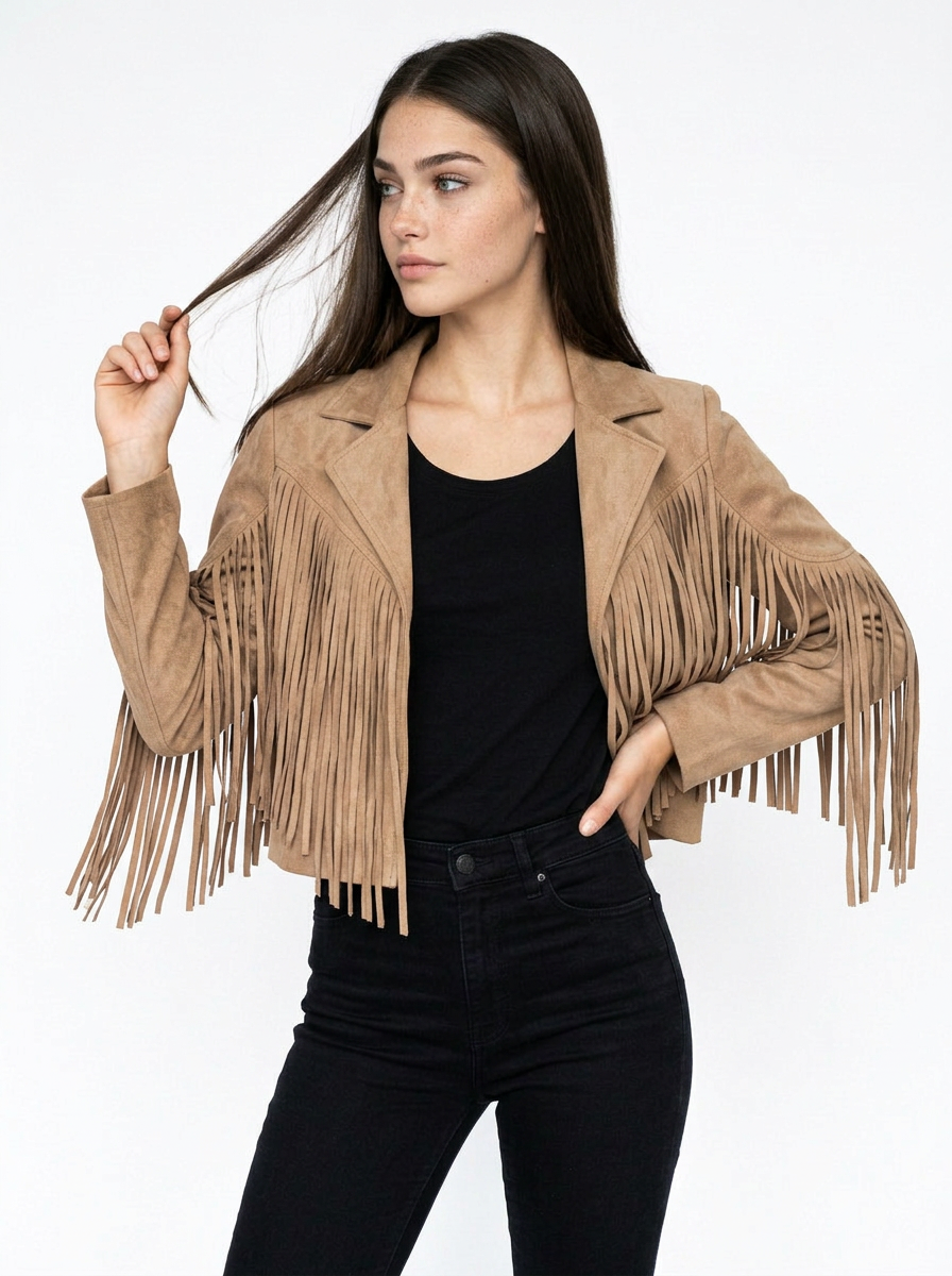 Sadie | Women's Fringe Jacket Cropped