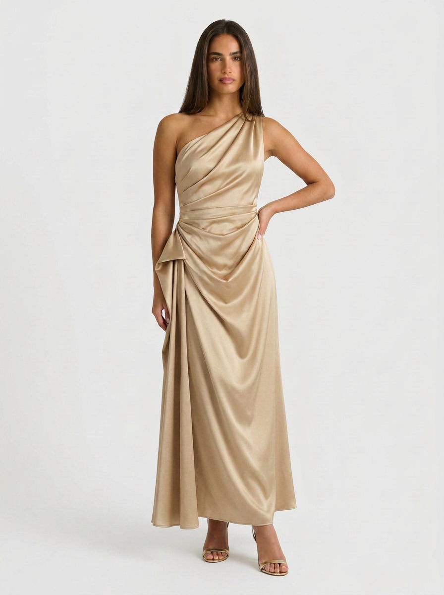 Sage | One Shoulder Midi Dress