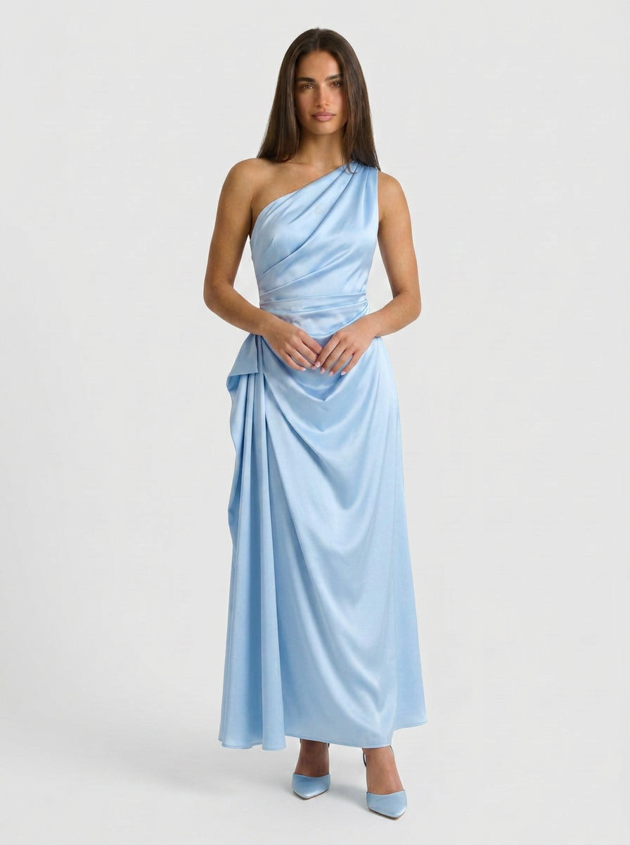 Sage | One Shoulder Midi Dress
