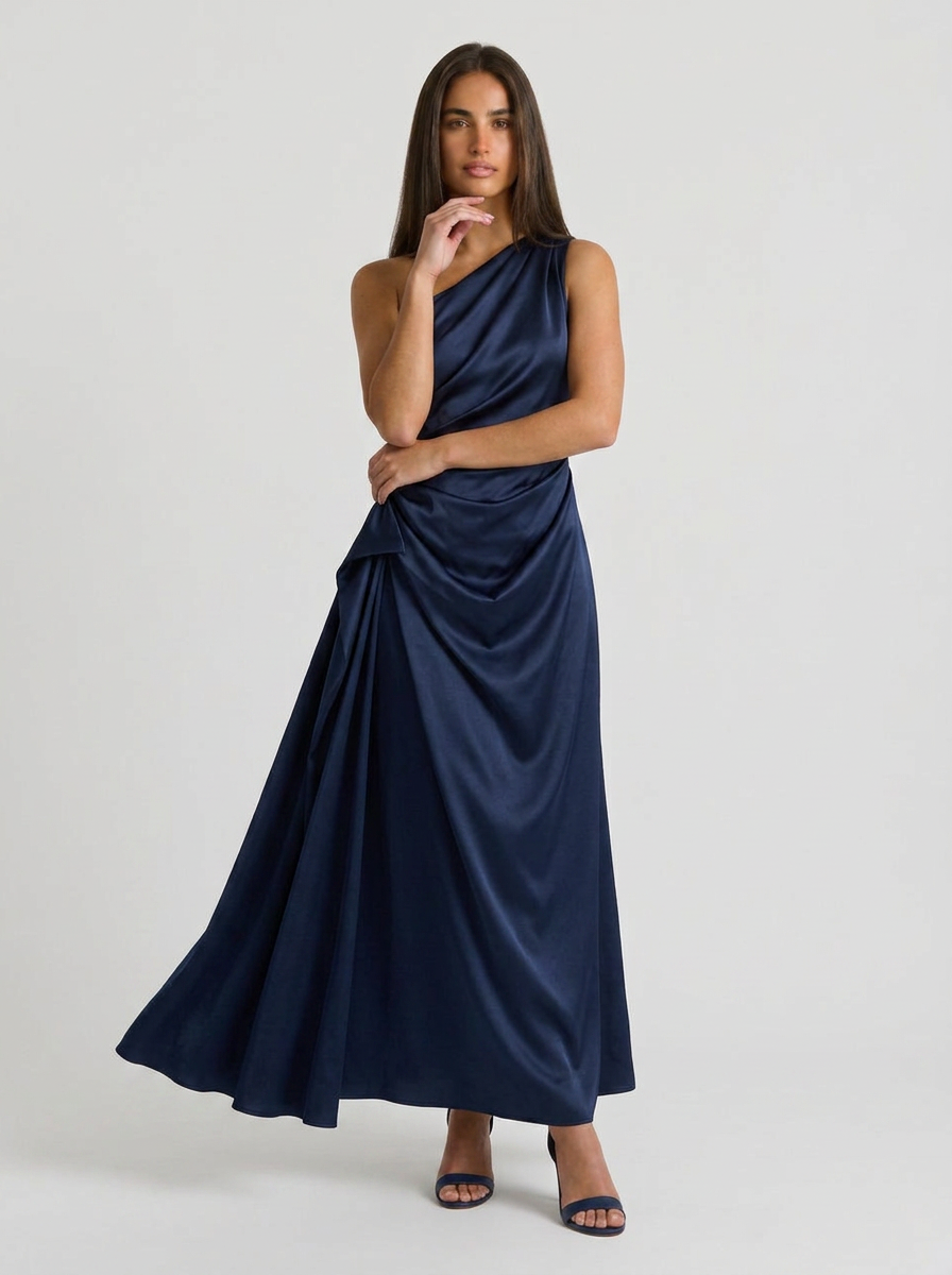 Sage | One Shoulder Midi Dress