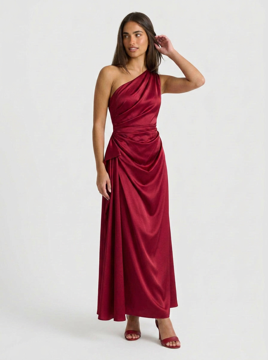 Sage | One Shoulder Midi Dress