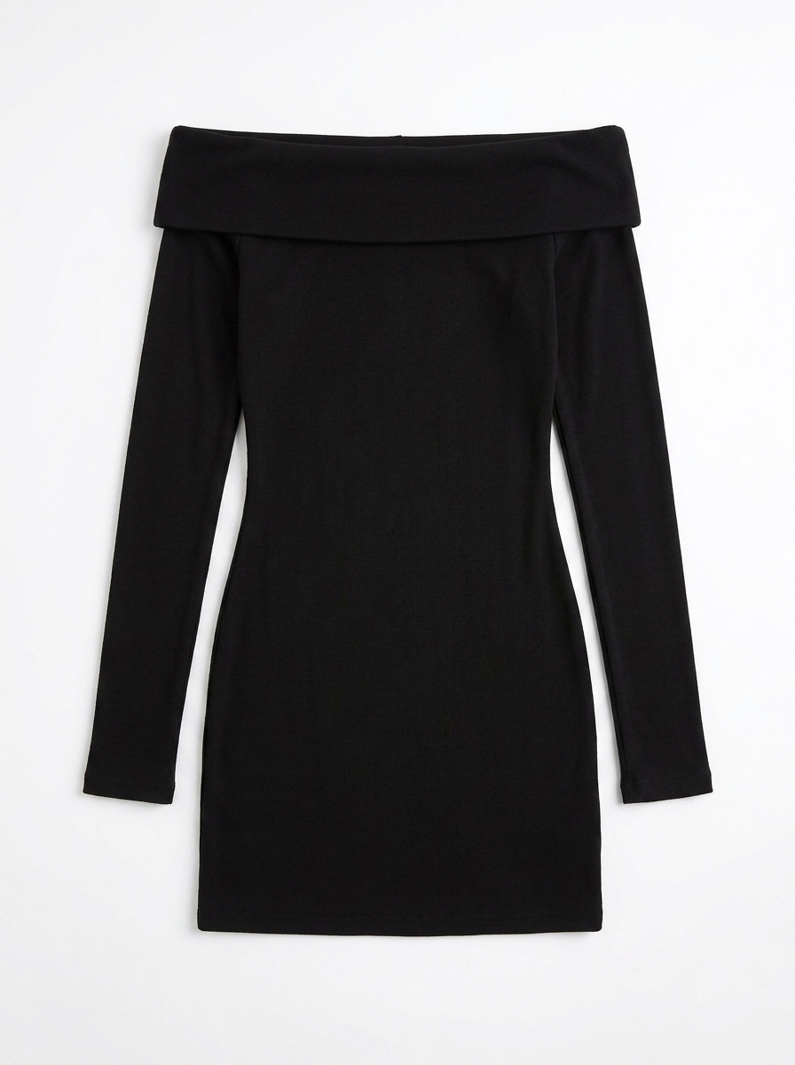 Saoirse | Off Shoulder Long Sleeve Mini Dress