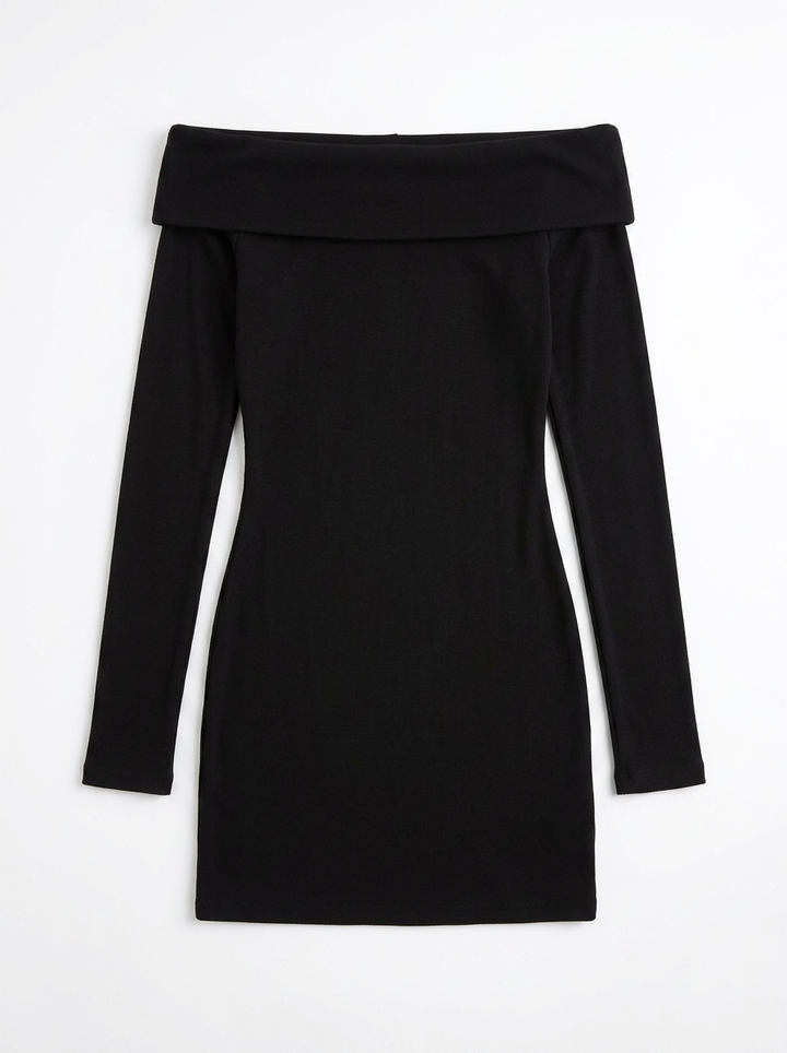 Saoirse | Off Shoulder Long Sleeve Mini Dress