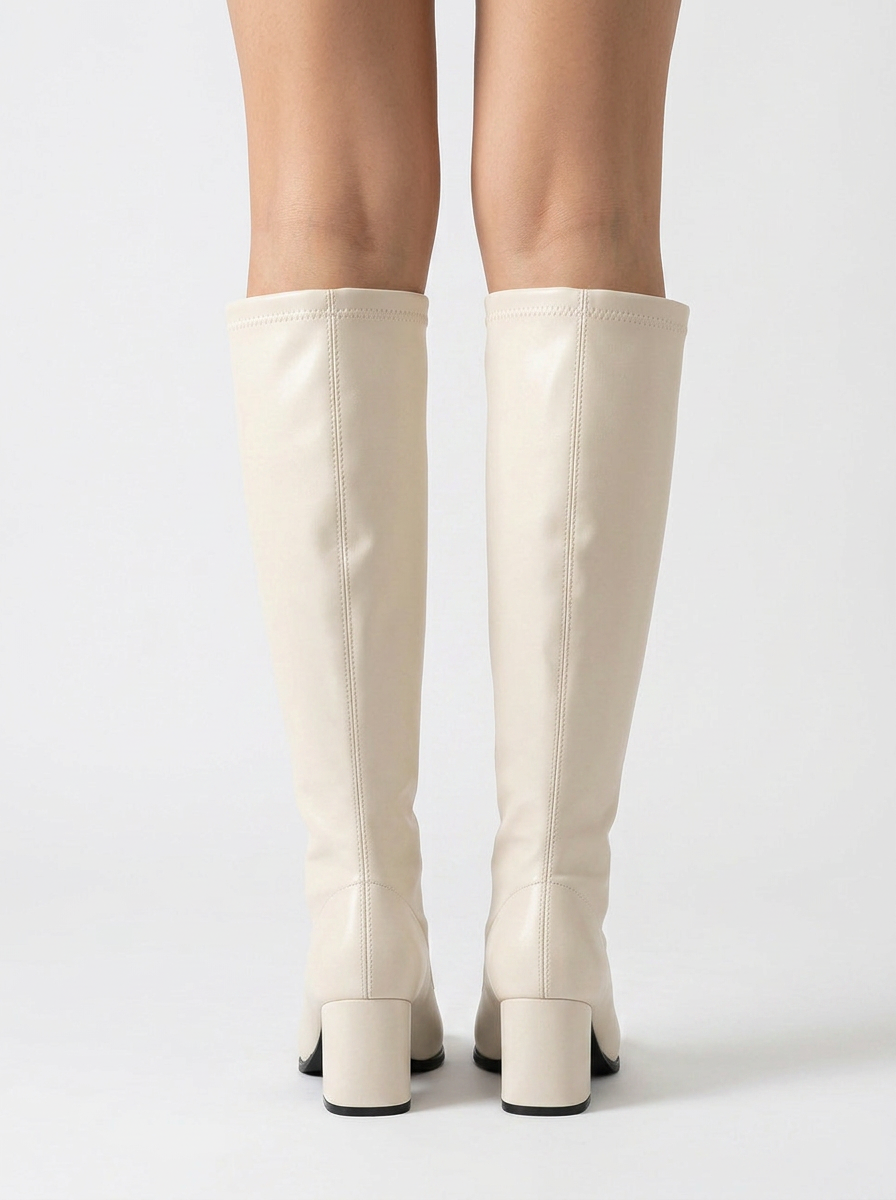 Saoirse | Women's Knee High Boots Square Toe Block Heel
