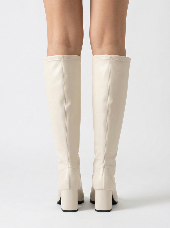 Saoirse | Women's Knee High Boots Square Toe Block Heel
