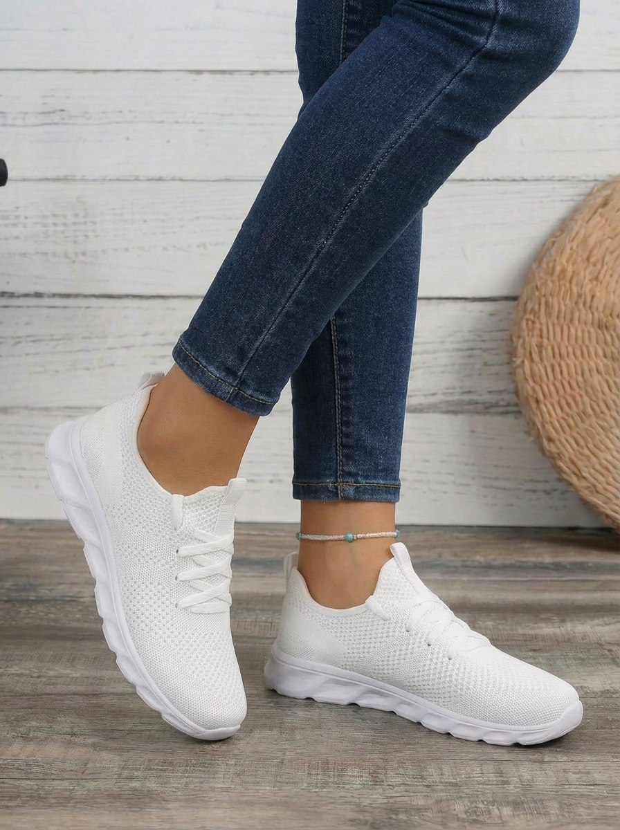 Sasha | Women's Knit Lace-Up Running Sneakers 1