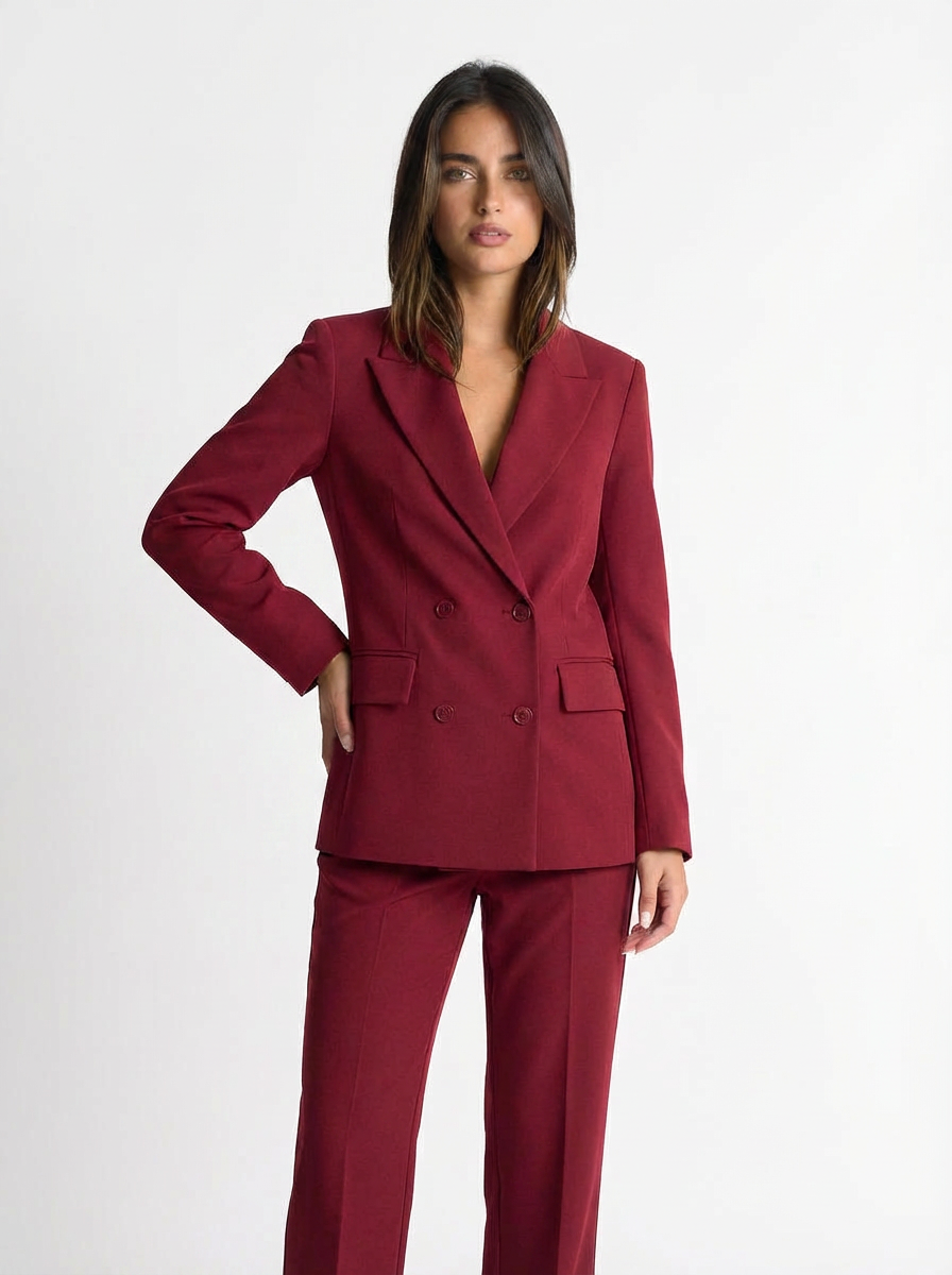 Seraphina | Women's Black Double Breasted Blazer Trouser Suit 4
